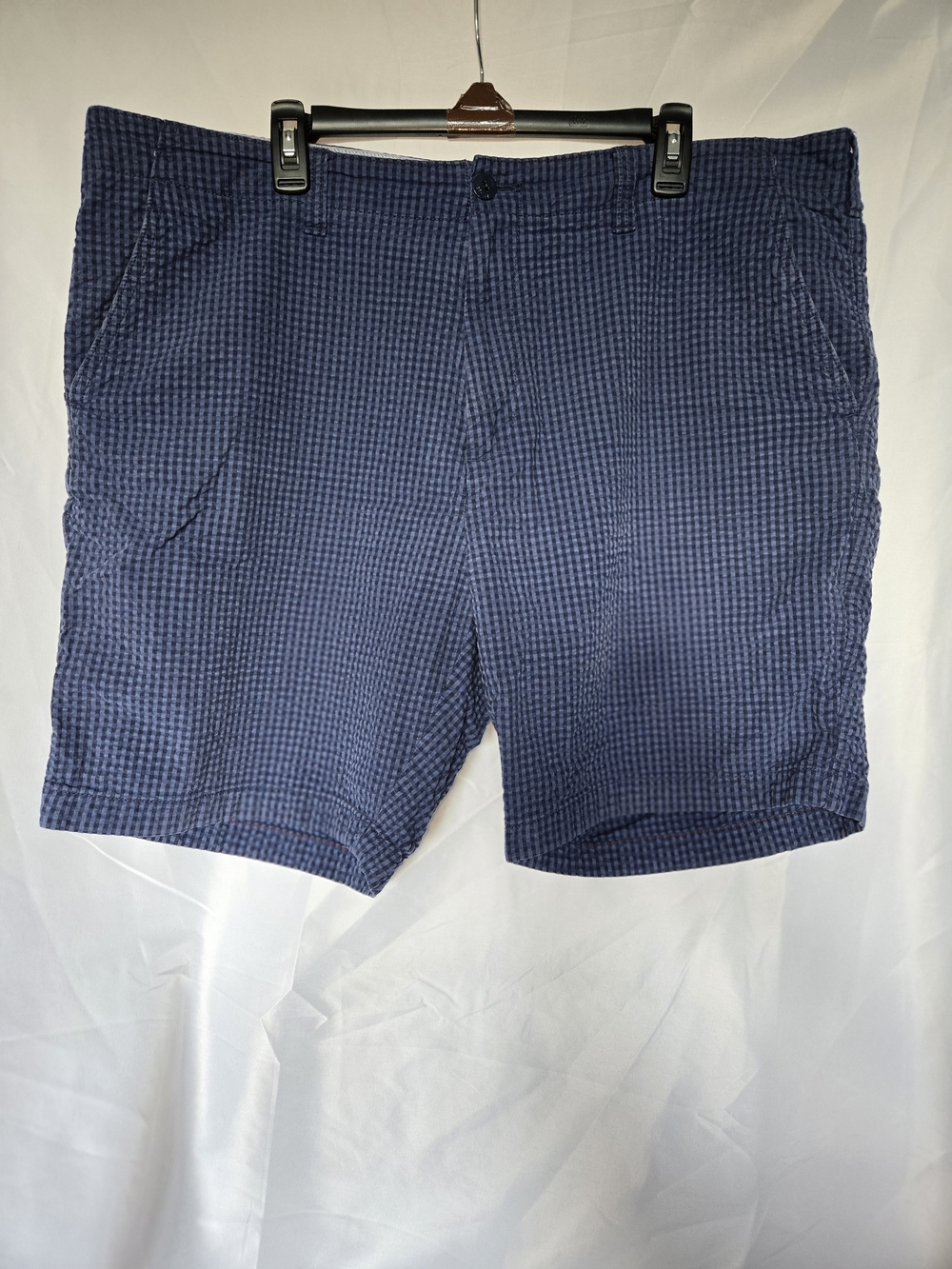 Tommy Hilfiger Size 40 Navy Blue Textured Flat Front Shorts